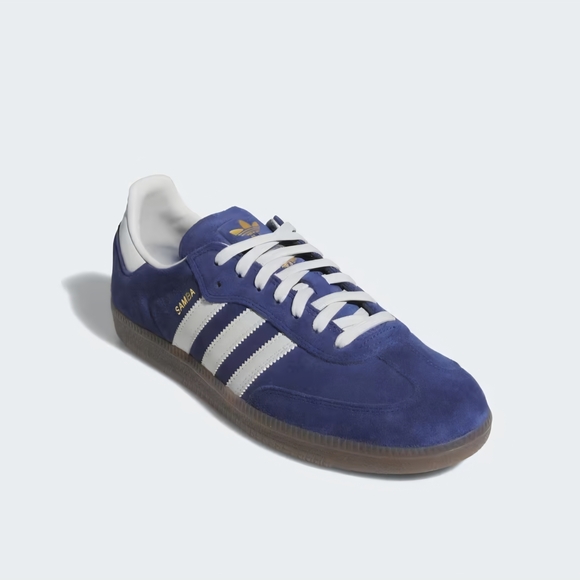 Adidas Womens Samba Sneakers In Blue and Grey,/ White Size 8.5  NWT - Picture 4 of 11